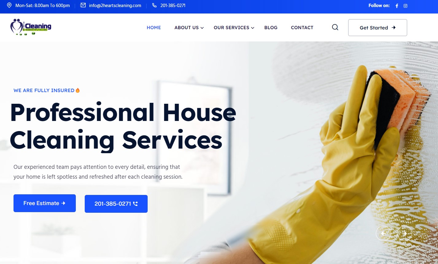 2heartscleaning.com
